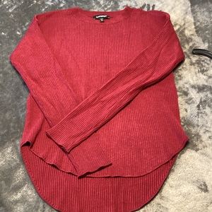 Hi low circle hem sweater